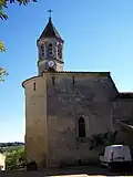 Chevet et clocher de l'église Saint-Vivien (août&nbsp;2010)