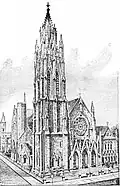 La 3e&nbsp;église, en 1889.
