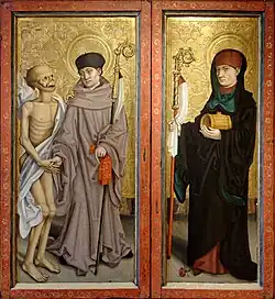 Maître à l'Œillet de Baden, Saint Fridolin et Saint Otmar, fin XVe siècle.