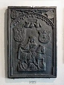 Plaque de cheminée Saint Martin équestre(1513)