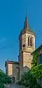La tour clocher de l'église Saint-Pierre-ès-Liens.