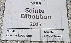 Plaque d'identification Sainte-Elibouban