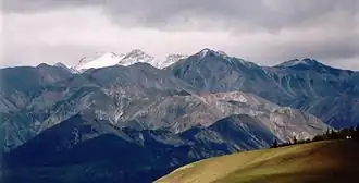 Vue du massif avec le Mounkou Sardyk.