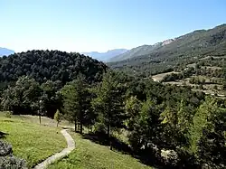 Paysage à l'ouest du village.