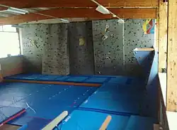 La salle d'escalade.