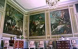 Le salon décoré par Jean-Baptiste Oudry (détail).