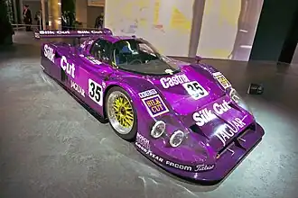 La Jaguar XJR-12 que Michel Ferté partageait avec Davy Jones et Raul Boesel et avec laquelle ils sont arrivés 2e au classement général des 24 Heures du Mans 1991.