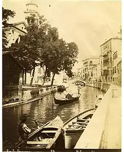 L'aspect du campo et du rio san Trovaso en 1894