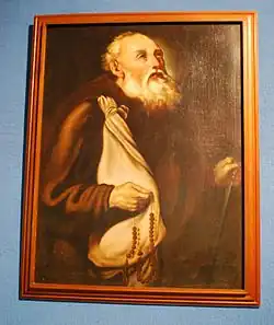 Saint Simon Stock par C. Pola (XVIIIe&nbsp;siècle). Exposée au Musée Régional de Tuxtla Gutierrez (Mexique)