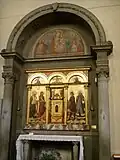 Retable de Neri di Bicci et lunette du Maestro del Bargello