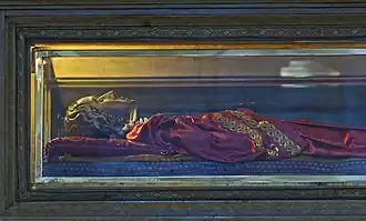 Le masque d'argent de sainte Lucie.