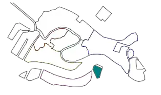 Carte de l'île de San Giorgio Maggiore.