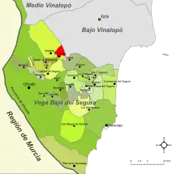 dans la comarque de la Vega Baja del Segura.