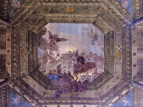 La fresque du plafond central de Domenico Bruni.