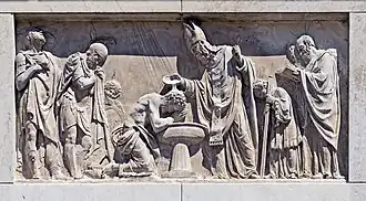 Bas-relief par Bartolomeo Ferrari.