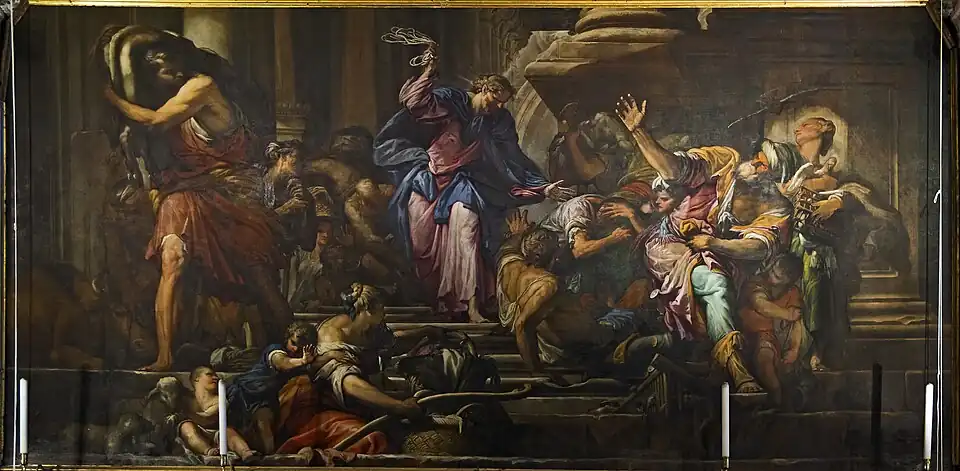 Le Christ expulse les marchands du temple de Giovanni Antonio Fumiani.