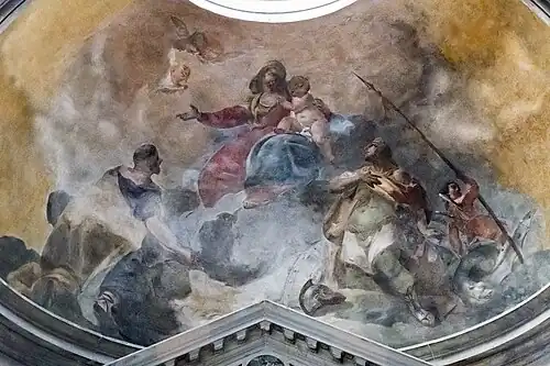 La présence de la très sainte trinité dans la Piété par Andrea Vicentino
