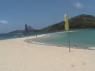 Le banc de sable de l’île