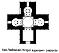 Plan de la chapelle São Frutuoso