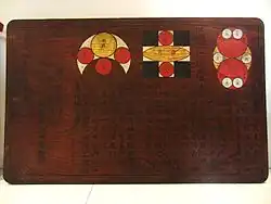 Exemple de Sangaku dans un temple Hachiman de Shibuya.