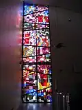 Fenêtres en verre, la vie du Christ, dans l'église de Sankt Ansgar, Bromma (1963)