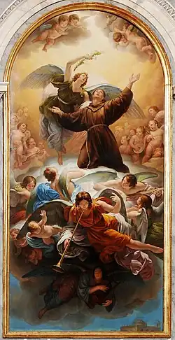 Sant'Antonio in Gloria fresque à Église Sant'Antonio Taumaturgo de Trieste.