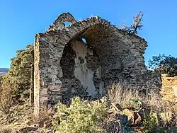 Vestiges de l'intérieur de la partie orientale de l'église