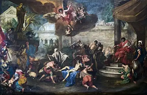 Le Martyre des saints Côme et Damien par Antonio Balestra.