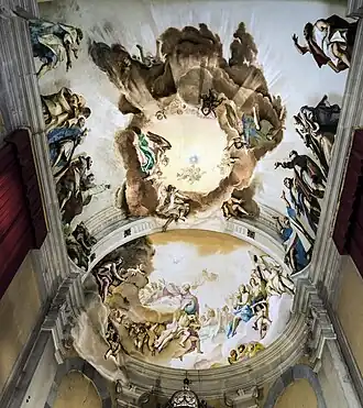 La chapelle du Saint-Sacrement, le plafond.
