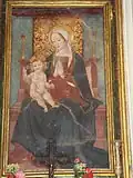Peinture sur bois de la Madonna di Constantinopoli.