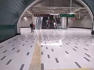 Zone de correspondance entre les lignes 3 et 5.