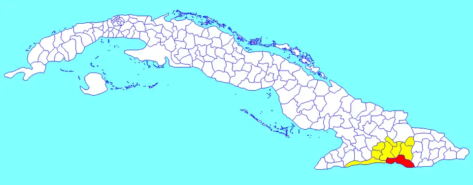 Municipalité de Santiago de Cuba dans la province de Santiago de Cuba