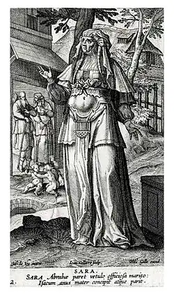 Sara gravure de Jan Collaert (1591)