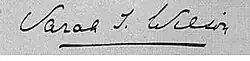 signature de Sarah Wilson