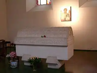 Sarcophage de l'impératrice Théophano, église Saint-Pantaléon de Cologne.