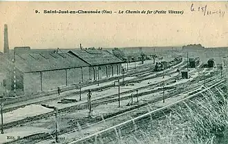 Les installations marchandises de la gare, avant la Première Guerre mondiale.