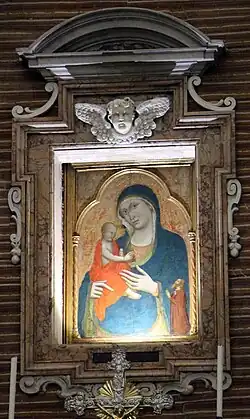 La Madonne de Bosco,  peinture de l'école siennoise (XIVe&nbsp;siècle).