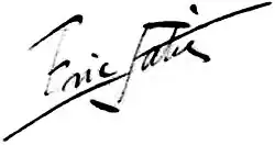 Signature de Erik Satie