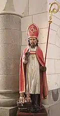 Église paroissiale Saint-Martin : statue de saint Nicolas.
