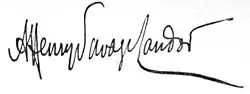 signature d'Arnold Henry Savage Landor