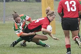 Tournoi de rugby à sept féminin aux États-Unis.