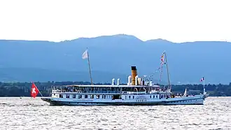 La Savoie, bateau Belle Époque sur le lac Léman à Genève.