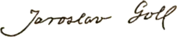 signature de Jaroslav Goll