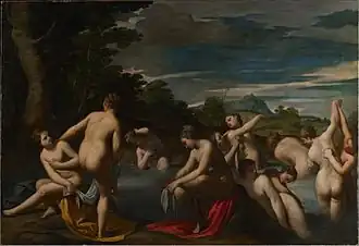 Ippolito Scarsella, Nymphes au bain, vers 1600
