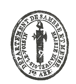 Cachet de la mairie d'Auvelais-le-Voisin;