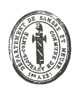 Cachet de la mairie d'Auvelais-le-Comté;