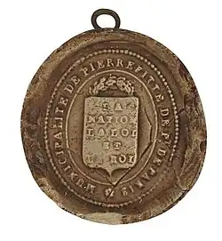 Sceau de Pierrefitte, 1791. Archives nationales, cote SC/S/381