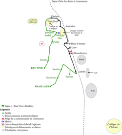 Schéma de la ligne 3 du réseau urbain J’yBus.