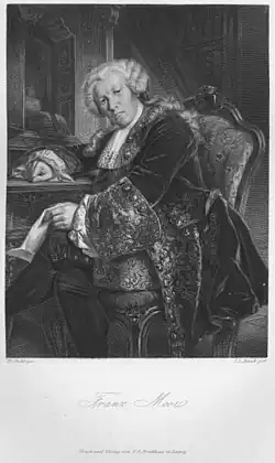 Franz Moor, d'après un dessin de Friedrich Pecht (vers 1859).