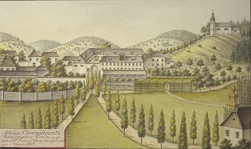 Château de Černíkovice en 1814, par Joann Venuto.